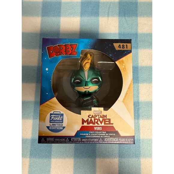Funko Dorbz Marvel Captain Marvel Vers Funko Limited Edition Exclusive #481 NIB - Picture 1 of 5